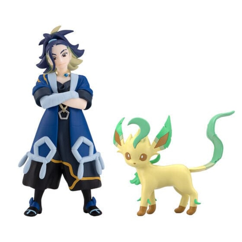 Adaman & Leafeon Pokmon Scale World Figure Hisui Region