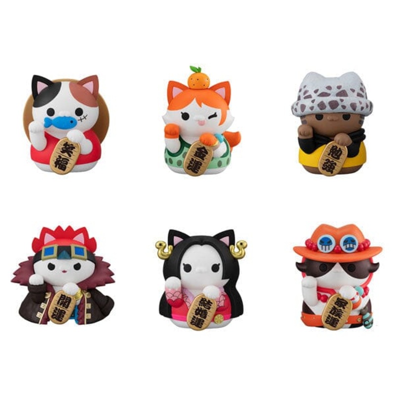ONE PIECE MEGA CAT PROJECT Figure Nyan Piece Nyaan! FORTUNE LUCKYCAT PIRATES (6Pcs/BOX)