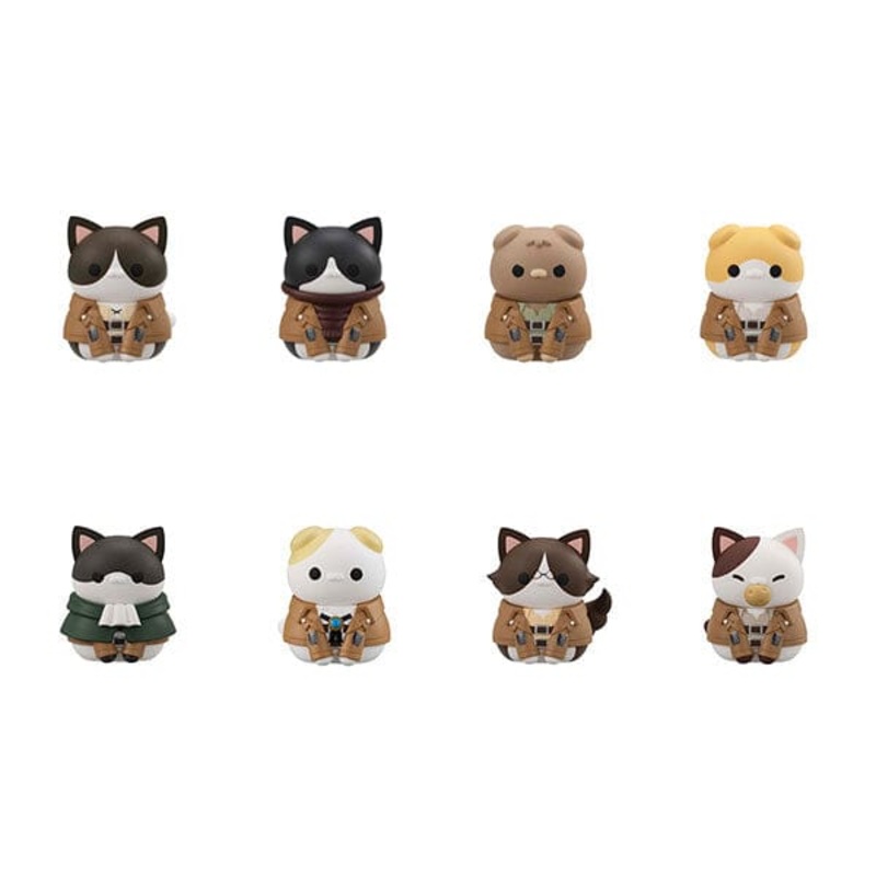 Attack on Titan MEGA CAT PROJECT Figure - Attack on Nyanko Survey Corps Group da Nyan! (8Pcs/BOX)