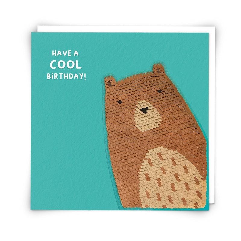 Card - Sequin Bear