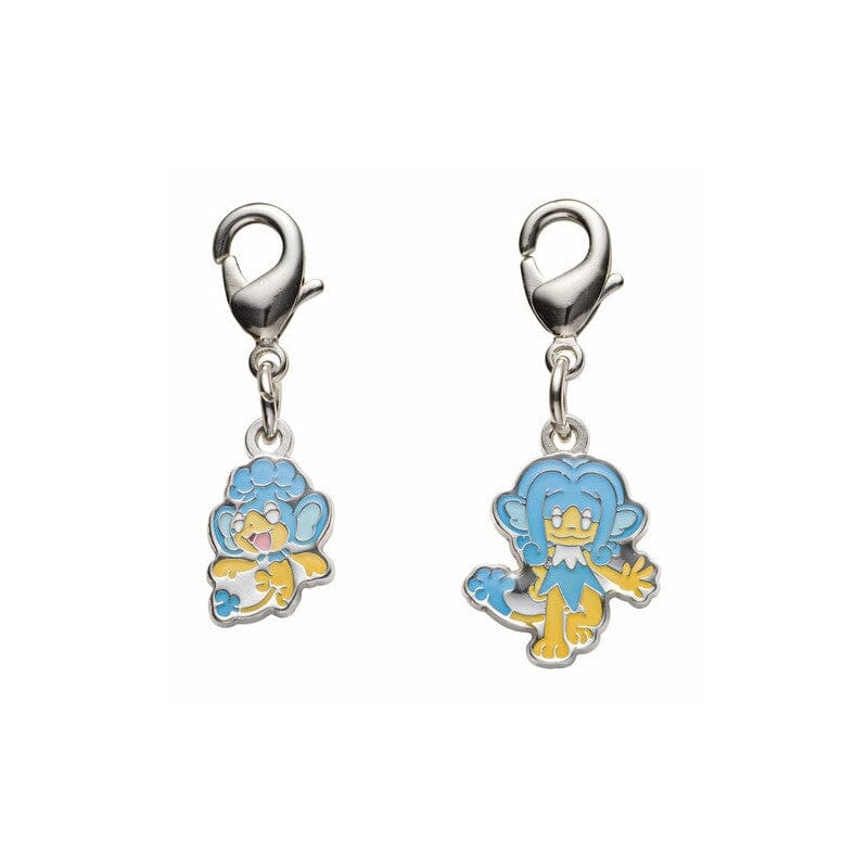 Panpour, Simipour - National Pokdex Metal Charm Keychain #515, #516