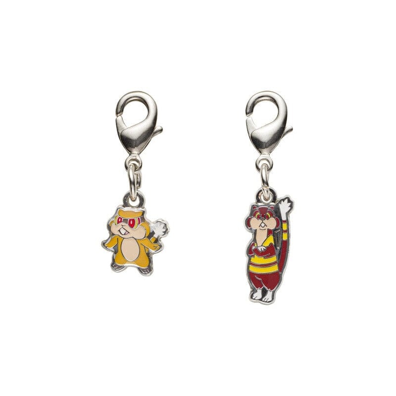 Patrat, Watchog - National Pokdex Metal Charm Keychain #504, #505