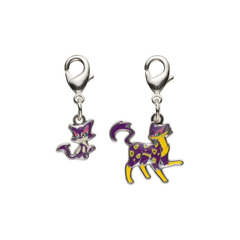 Purrloin, Liepard - National Pokdex Metal Charm Keychain #509, #510
