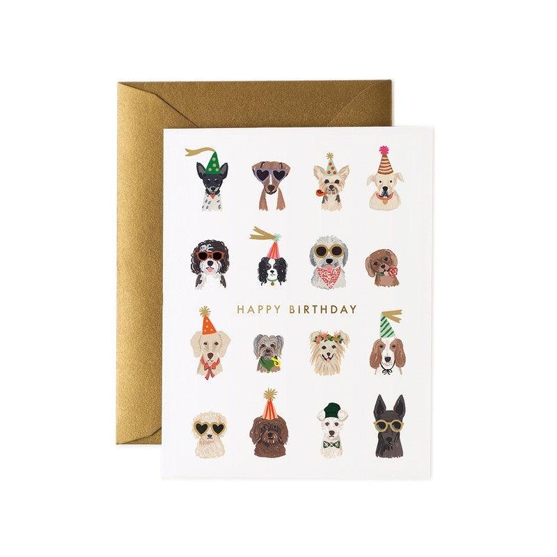 Rifle Paper Co - Single Card - Party Pups Birthday