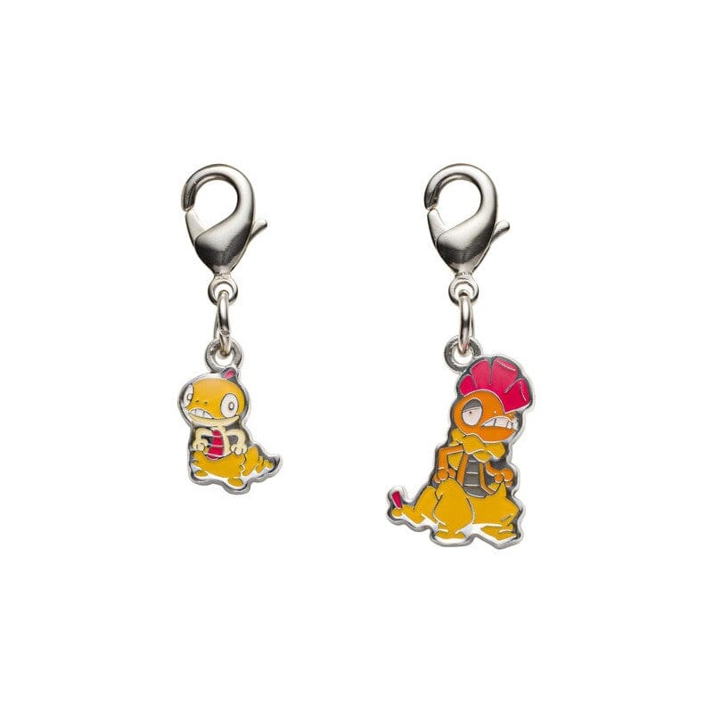 Scraggy, Scrafty - National Pokdex Metal Charm Keychain #559, #560