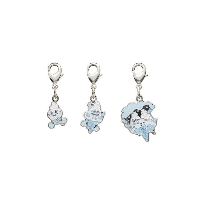 Vanillite, Vanillish, Vanilluxe - National Pokdex Metal Charm Keychain #582, #583, #584