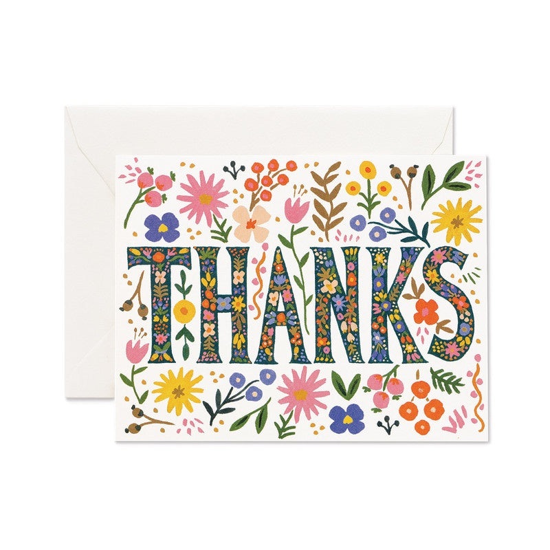 Rifle Paper Co - Single Card - Floral Thanks