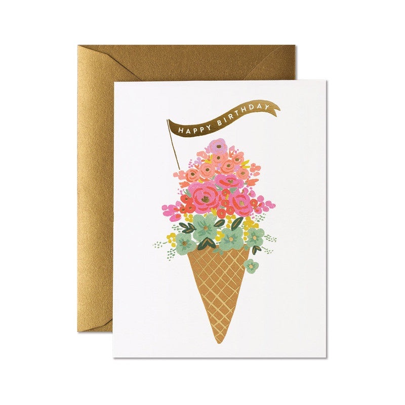 Rifle Paper Co - Single Card - Ice Cream Birthday
