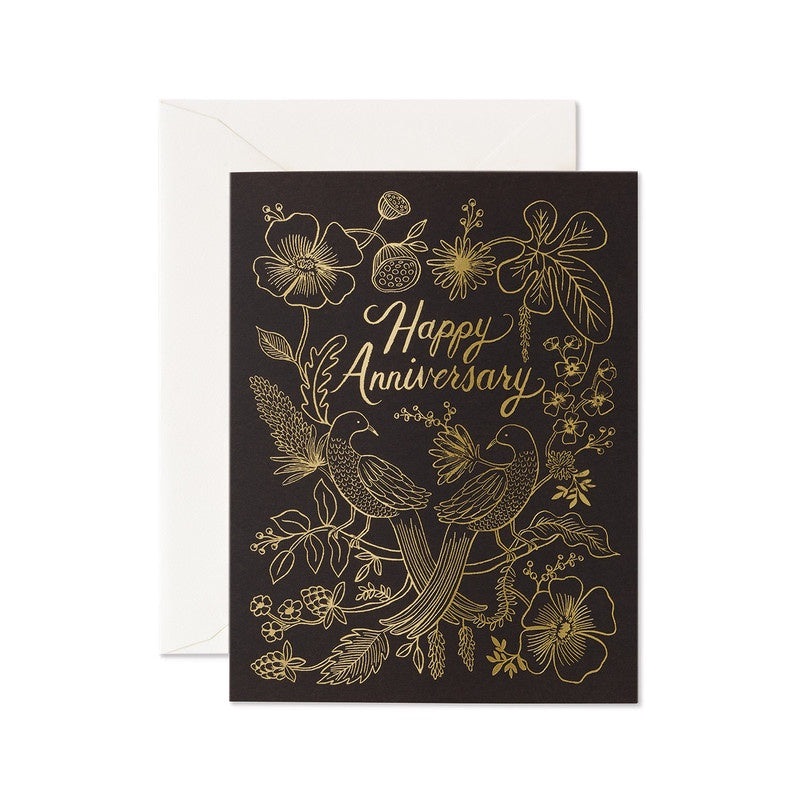 Rifle Paper Co - Single Card - Love Birds Anniversary Card