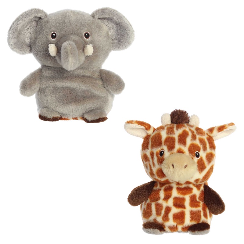 Aurora - Eco Nation - Reversible Eco Pairs - 6.5" Elephant and Giraffe