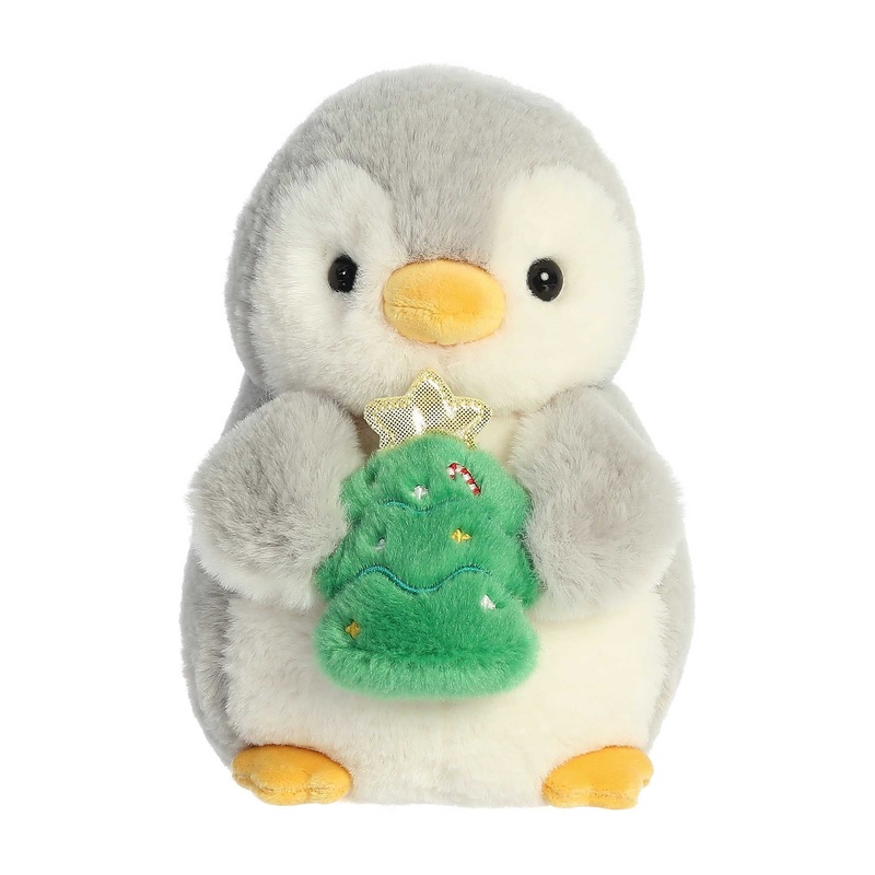 Aurora - PomPom Penguin - 8" Pompom With Christmas Tree