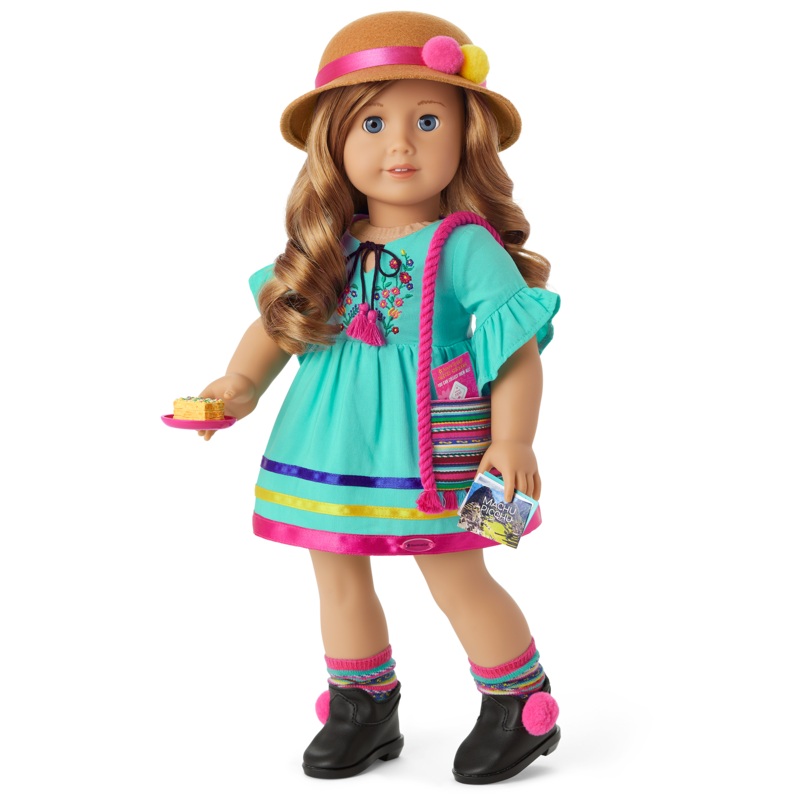 World Traveler in Peru & Peruvian Souvenir Set for 18-inch Dolls