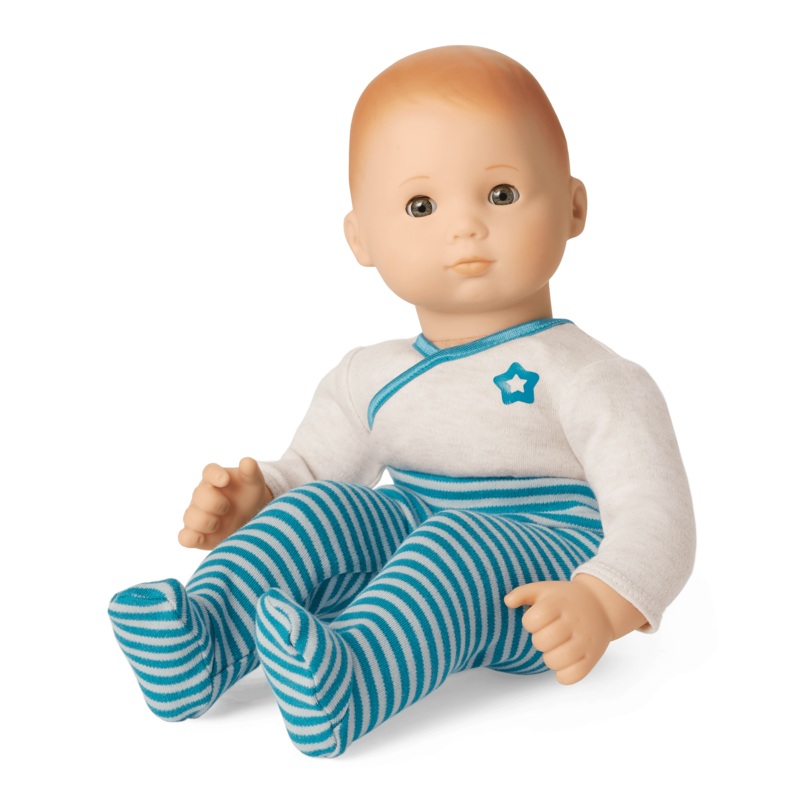 Bitty Baby Doll #6 with red hair in Soft Blue