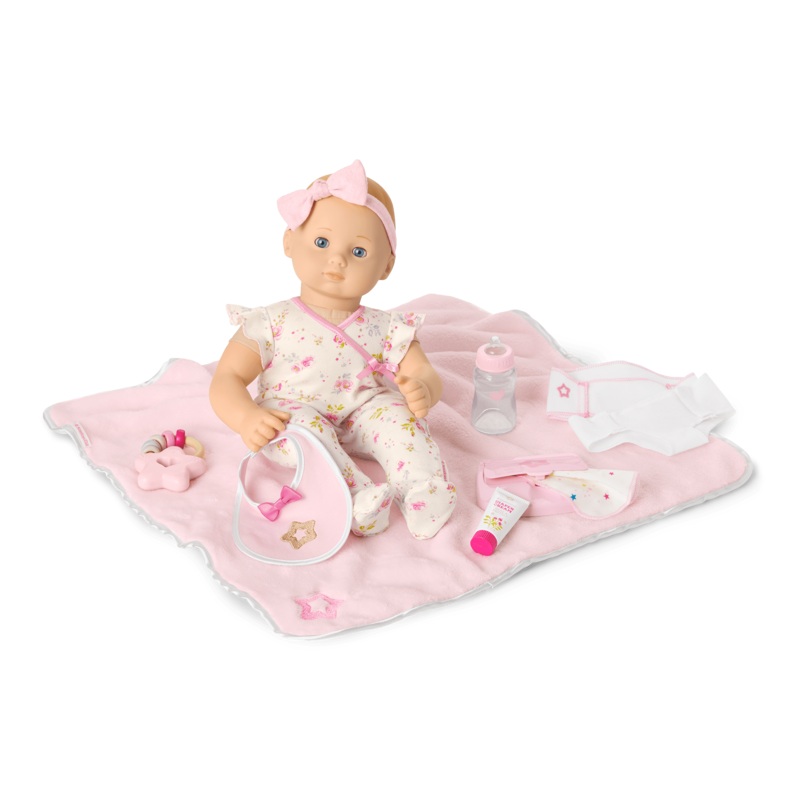 Bitty Baby Doll #3 with blonde hair Care & Play Set