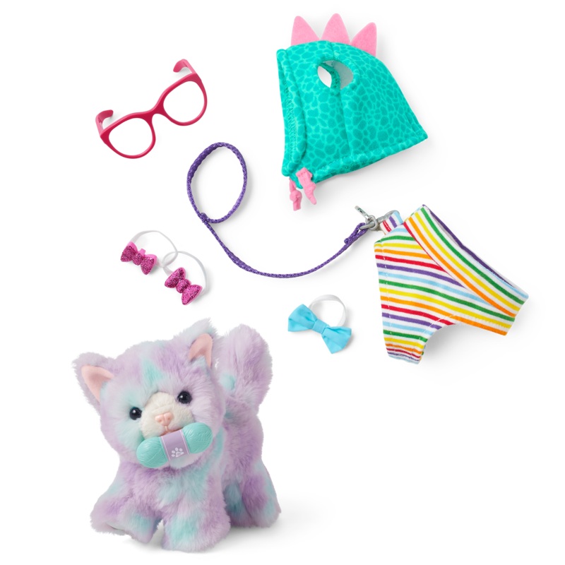 Purrpley Pink Kitty Cat for 18-inch Dolls & Fancy Pet Fashion Accessories