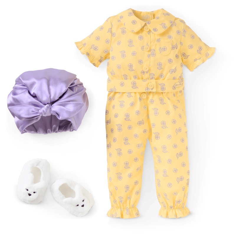 Claudie's Yellow Bloom Pajamas for 18-inch Dolls (Historical Characters)