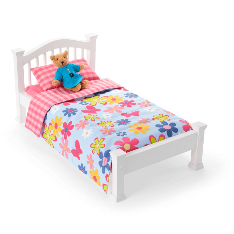 Isabels Bed & Floral Dreams Bedding Set for 18-inch Dolls (Historical Characters)
