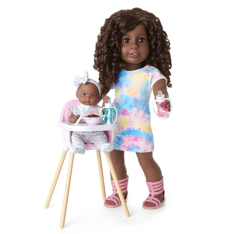 Little Bitty Baby Layette & High Chair Set for 7.75-inch Dolls