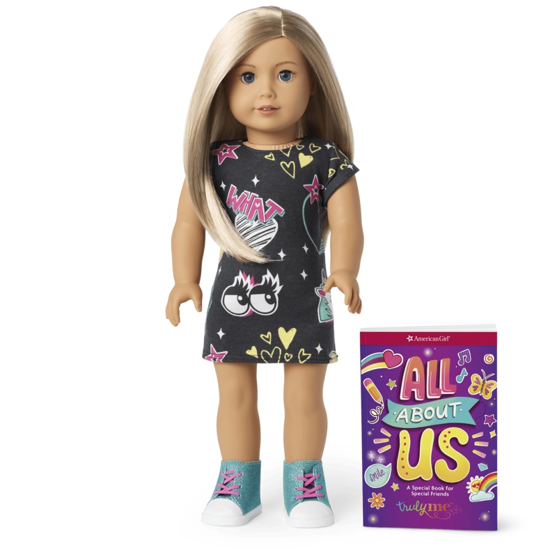 Truly Me 18-inch Doll #100 with layered straight blonde hair