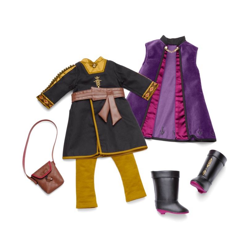 Disney Frozen Anna Adventure Outfit & Travel Bag for 18-inch Dolls by American Girl