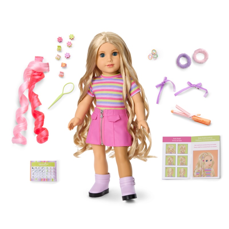 Long Hair Looks by Truly Me 18-inch Doll #133 & hair accessories