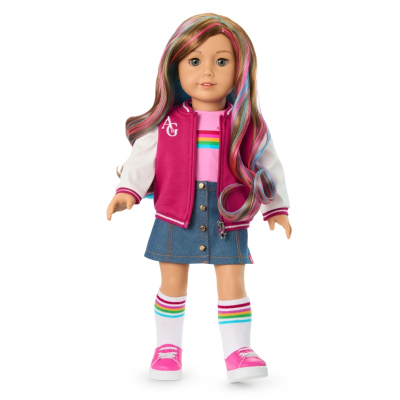 Truly Me 18-inch Doll #101 with wavy caramel hair