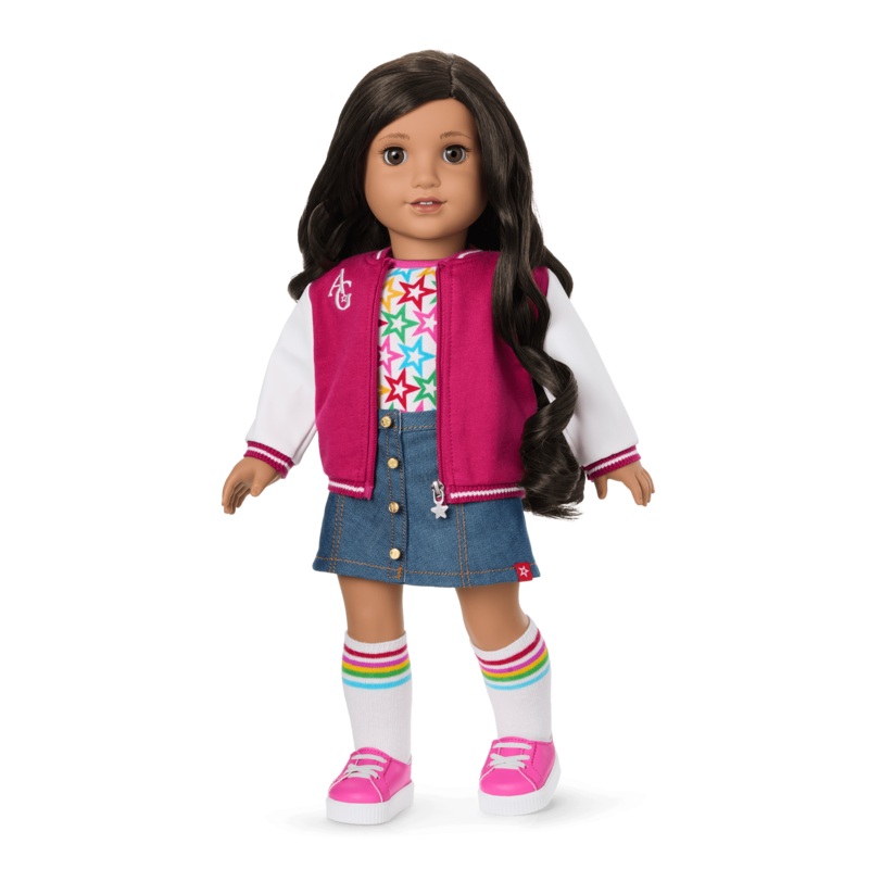 Truly Me 18-inch Doll #108 with curly black-brown hair