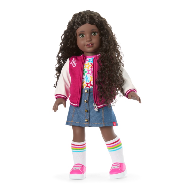 Truly Me 18-inch Doll #127 with curly dark-brown hair