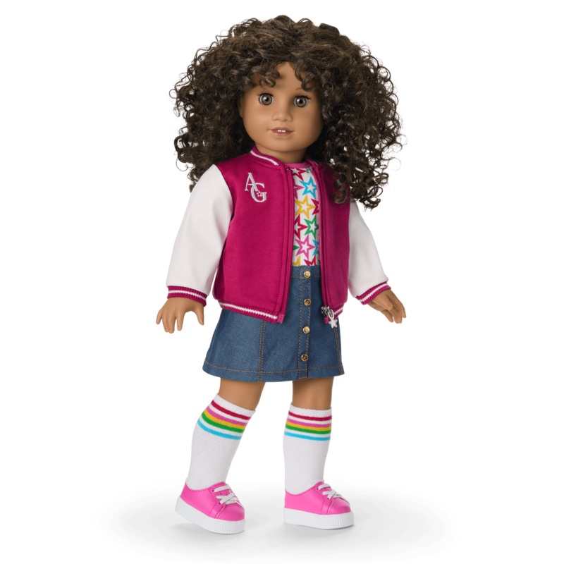 Truly Me 18-inch Doll #132 with curly dark-brown hair