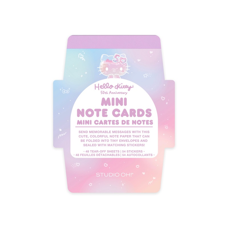 Hello Kitty x Studio Oh! 50th Anniversary Mini Note Cards and Sticker Set