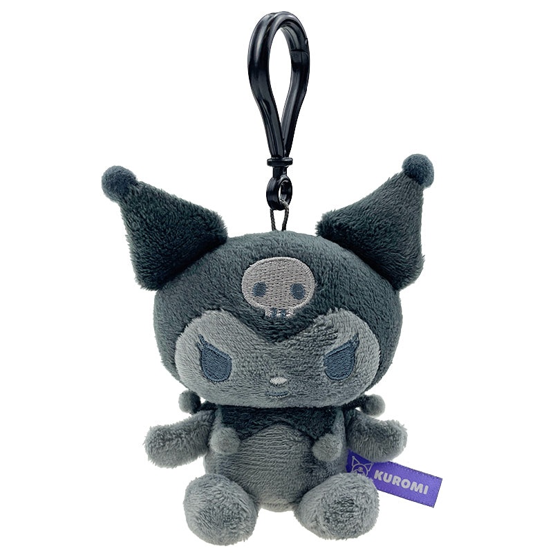 Kuromi Plush Mascot Clip (Ash Monochrome Series)
