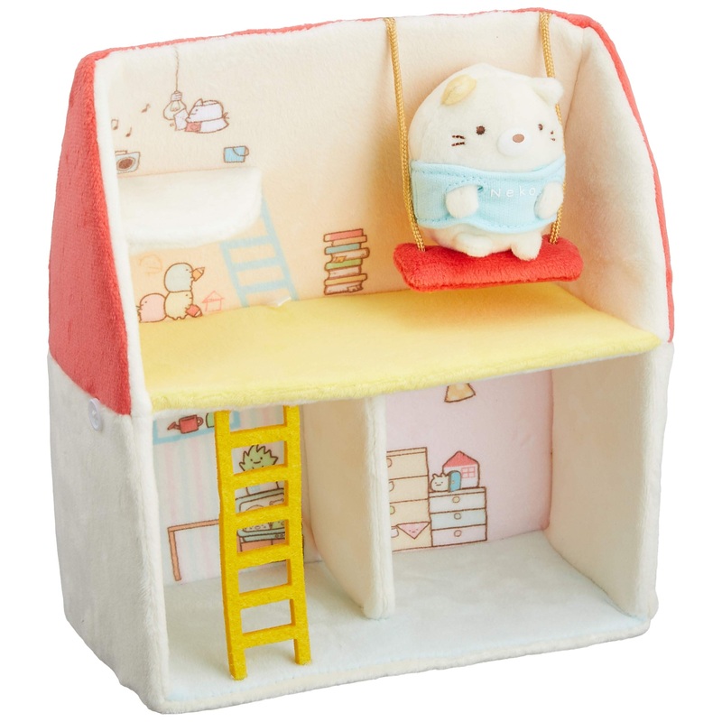SAN-X Plush Doll Sumikko Gurashi 2 Story House With Cat Tjn