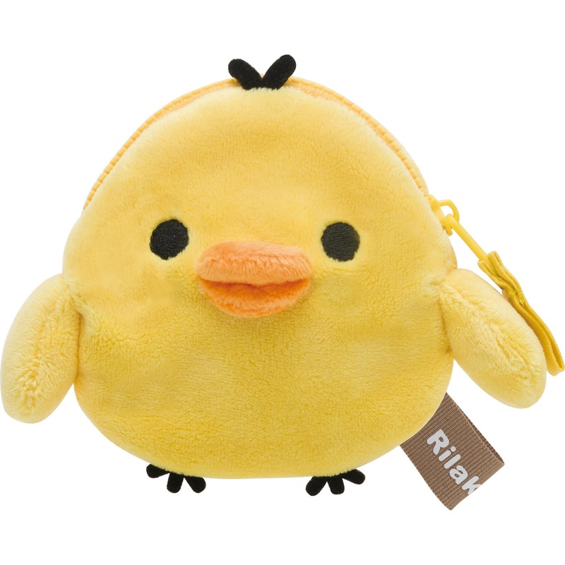 San-X Kiiroitori Plush Coin Case Compact Size H10 W13 D3cm - Rilakkuma Series