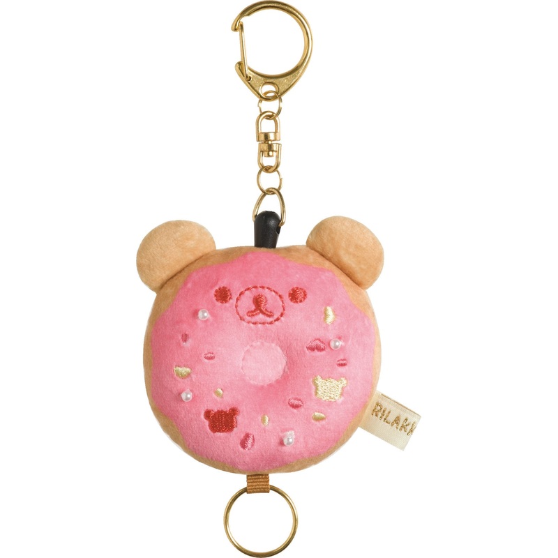 San-X Rilakkuma Donut Keychain Plush - Compact Lightweight Accessory Ay29201