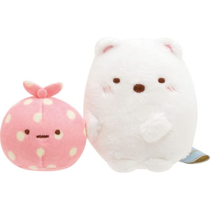 San-X Sumikko Gurashi  Bear Cafe At Home  Tenori Plush Pair Shirokuma Furoshiki Mf87401