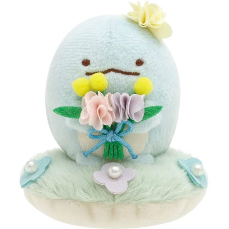 San-X Sumikko Gurashi Zasso Fairy Flower Garden Plush Lizard Mo06301 - Japanese