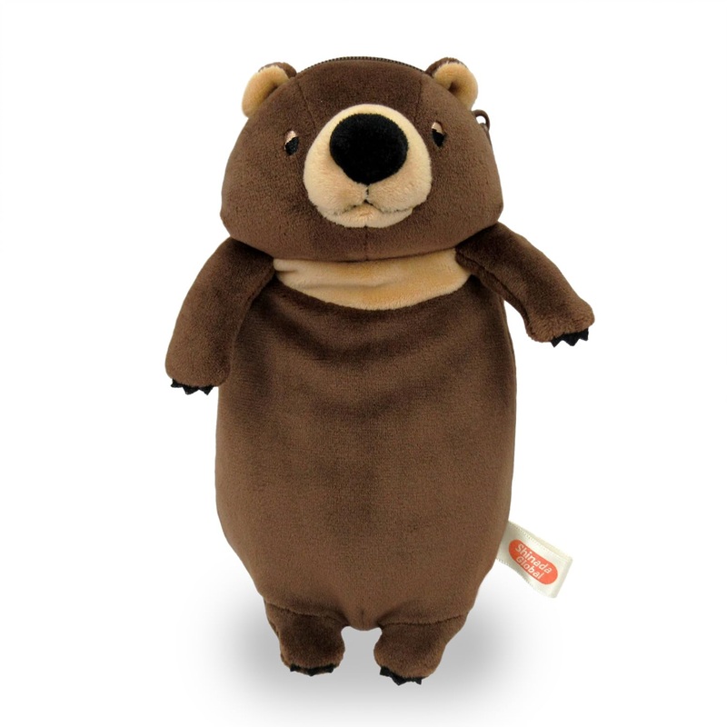 Shinada Global Mochi Bear Pen Pouch 9x8x18cm MPKU-0180B - Brown Animal Case