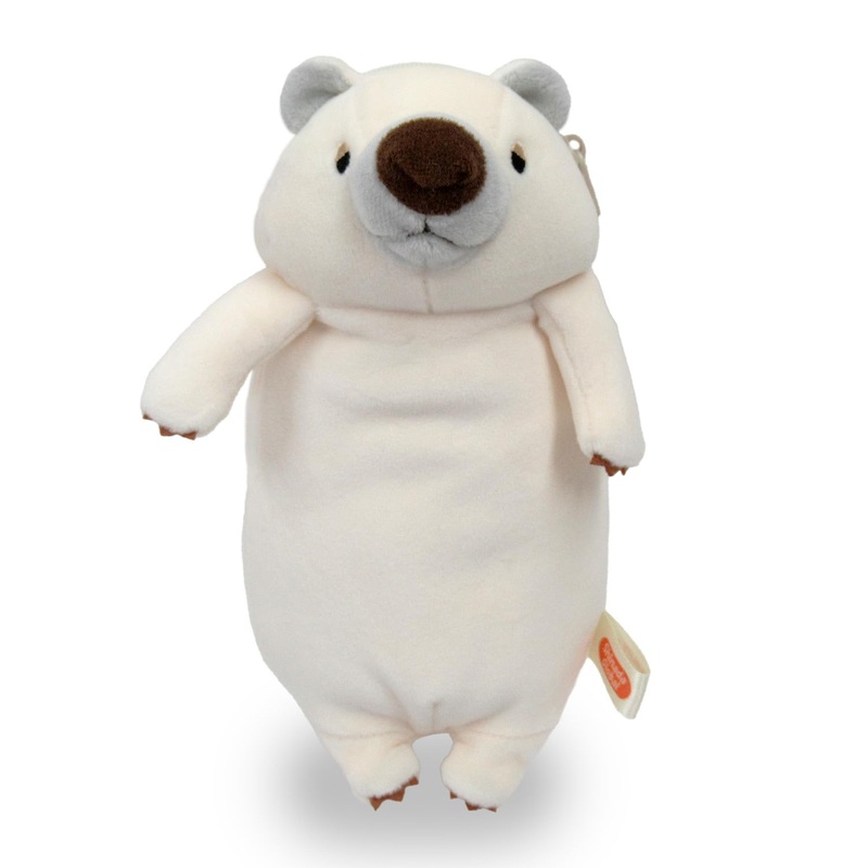 Shinada Global Mochi Bear Pen Pouch White 9x8x18cm - Stationery Storage