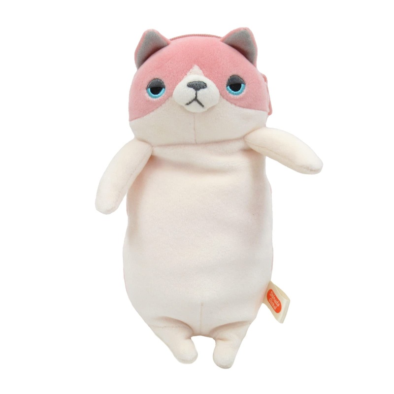 Shinada Global Mochi Neko Pen Pouch Pastel Sakura Cat Design 9x8x18cm