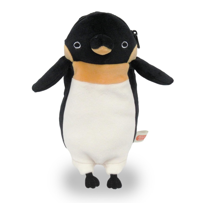 Shinada Global Mochi Series Black Penguin Pen Pouch 9x8x18cm Stylish Mochipen Holder