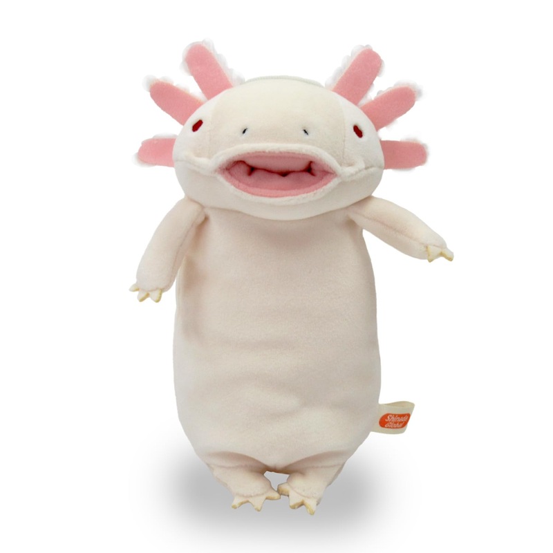 Shinada Global Mochi Series Ivory Pen Pouch 9x8x18cm Axolotl Animal Design