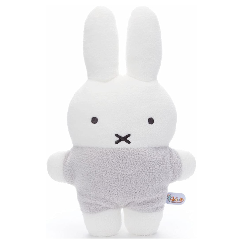 Bruna Also Fluffy Plush Cushion Miffy Gray Height Approx. 47 Cm