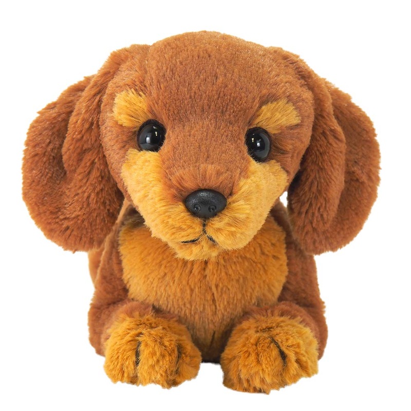 SUNLEMON Plush Doll Hiza Wanko Miniature Dachshund Red Brown