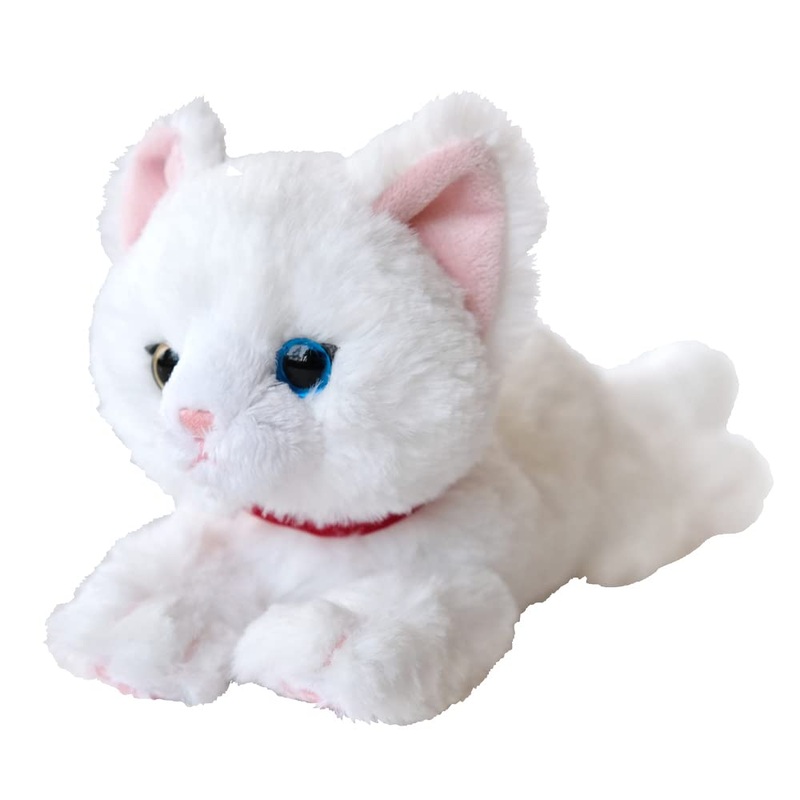 SUNLEMON Plush Doll Knee Cat Odd-Eye Ss White