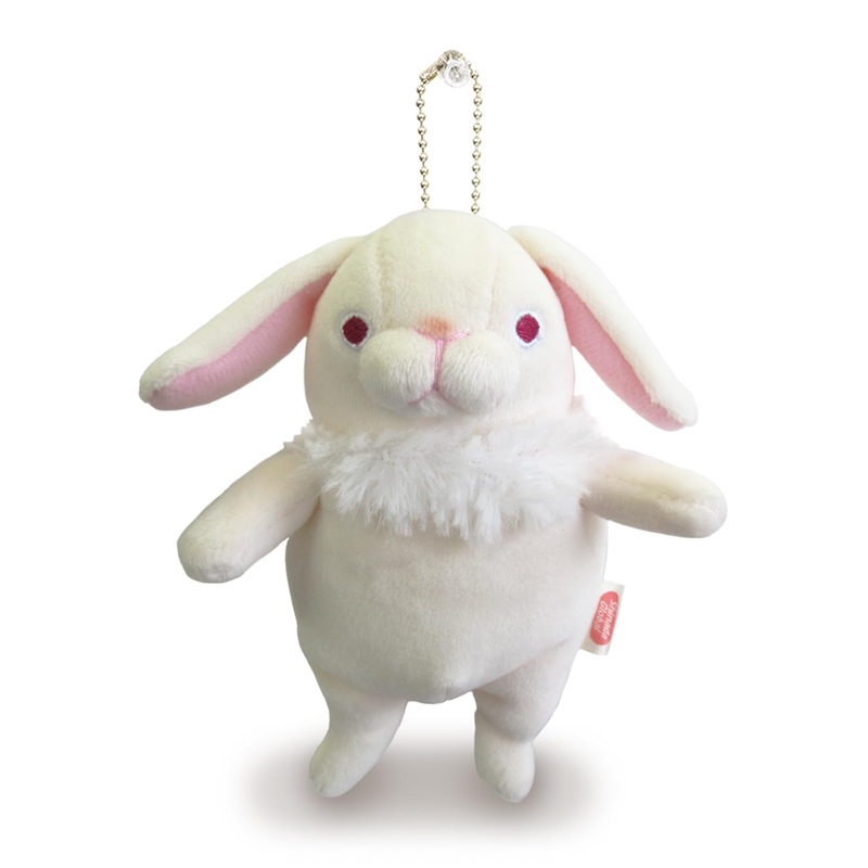 Shinada Global Mochi Series Mini White Lop Ear Rabbit Plush 7x5x14cm Mous-0088Rwh