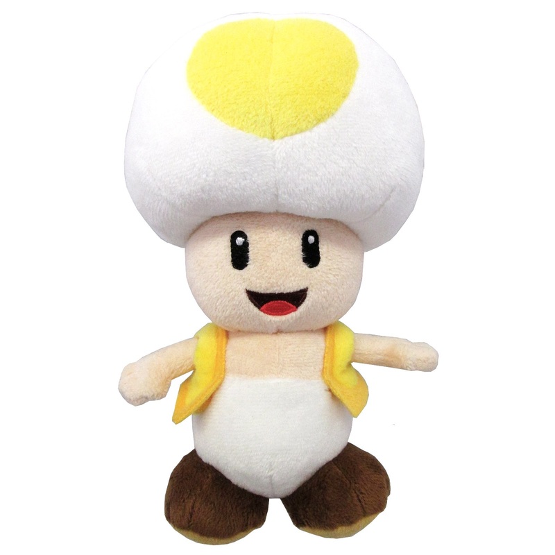 Sanei Boeki Super Mario All Star Collection Yellow Toad 20cm Plush Toy