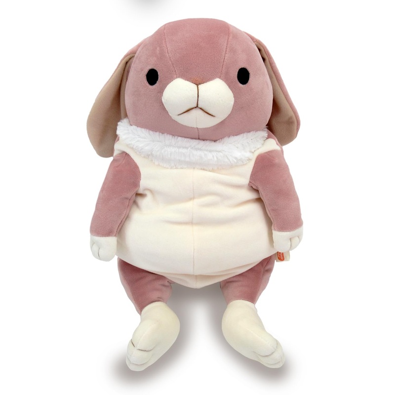 Shinada Global Large Mochi Rabbit Lop Ear Pink Stuffed Animal 22x22x30 cm Mous-0350Rpk
