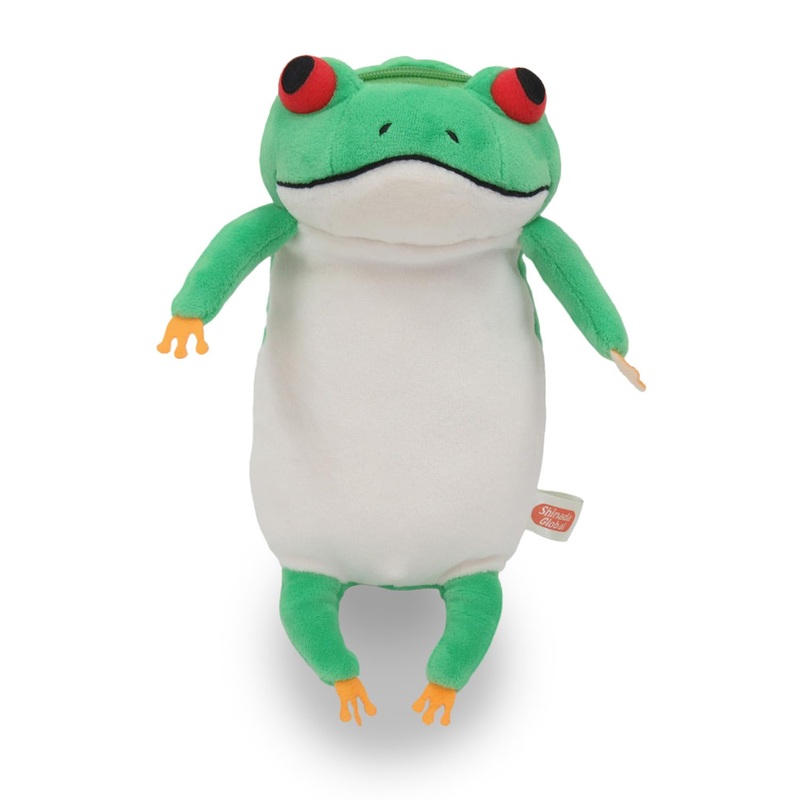 Shinada Global Mochikaeru Mochi Pen Pouch Green Frog Design 9x8x18cm