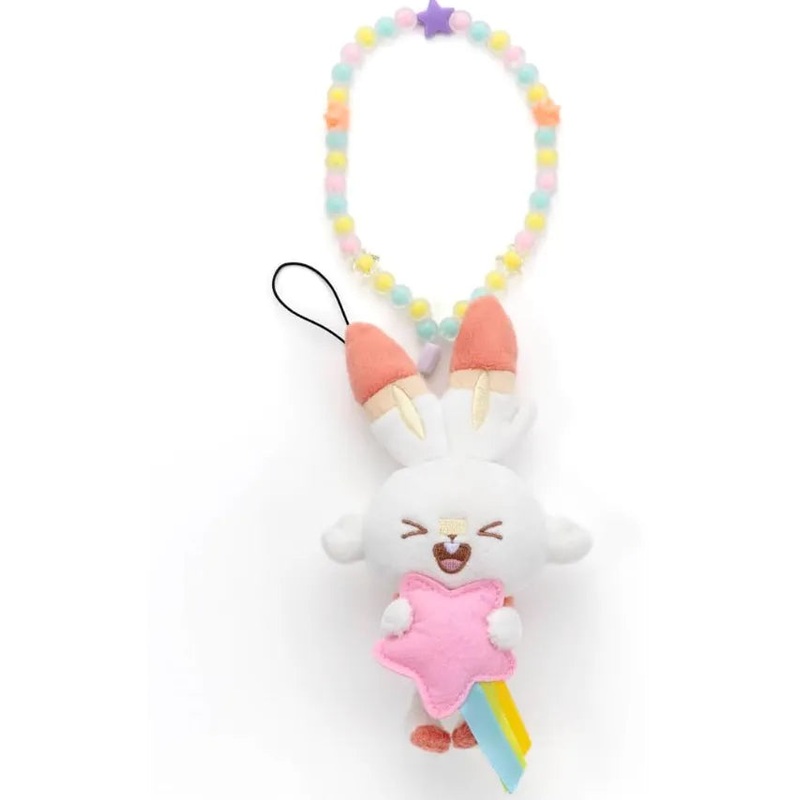 Pokemon Center Pokepiece Plush Strap Scorbunny Starry Sky Version