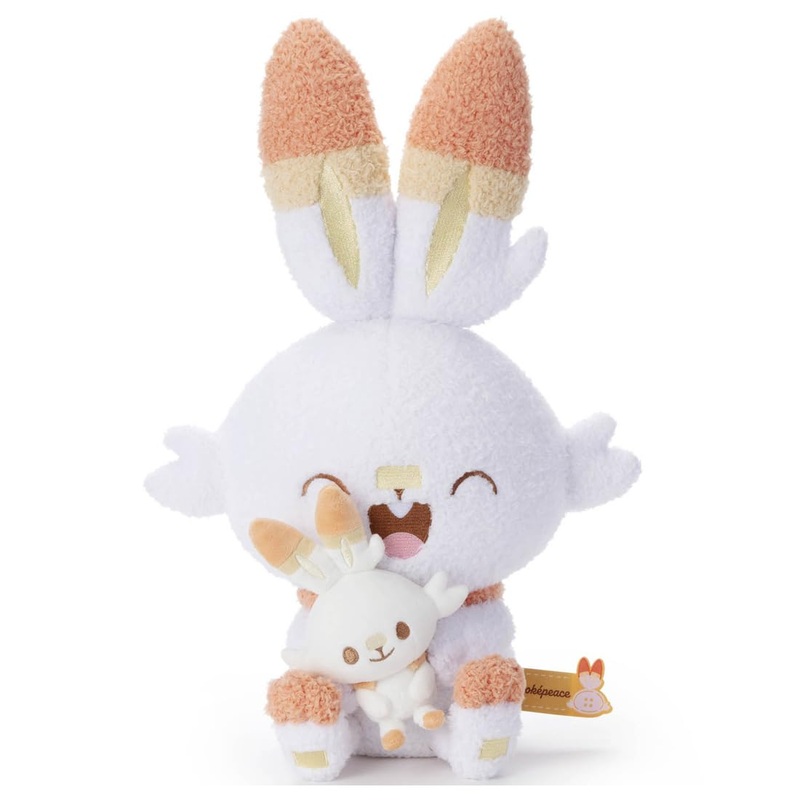 Takara Tomy Pokemon Pokepeace Scorbunny Mini Plush Doll Japan Official